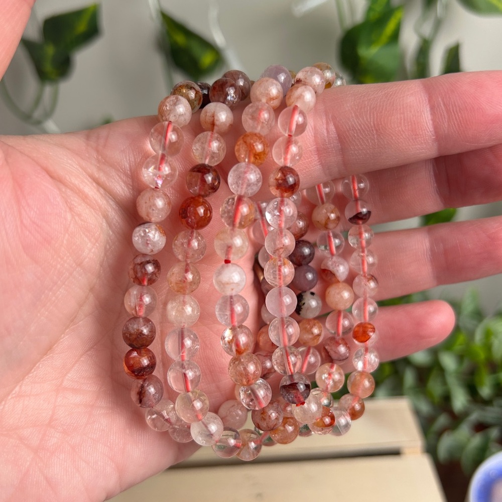ONE Fire Quartz 6mm Stretch Bracelet